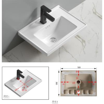 China European Durable Hotel W.C Vanity Cabinet Ceramic Basin for sale