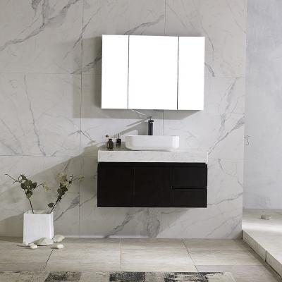 China Bathroom Vanity Modern Solid Wood Solid Wood Black Turkey for sale