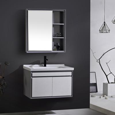 China Modern Gray Modern Bathroom Vanity Water Resistant Bathroom Cabinet for sale