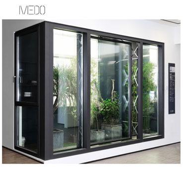 China Bulletproof aluminum series flat push window can improve water sealing window for sale