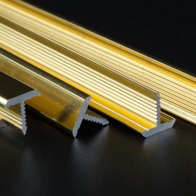 China Modern Decorative Metal Flooring T Trim Aluminum Transition Strips for sale