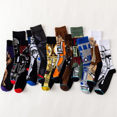 China Custom QUICK DRY high quality unisex women happy printing anime socks for men for sale