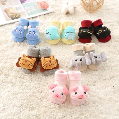 China QUICK DRY baby bumps floor non-slip cotton cartoon doll bumps newborn baby sock shoes for sale