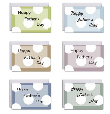 China Simple Blue USA Series Amazon Morandi Father's Day Greeting Card Holiday Blessing 6-Piece Set for sale