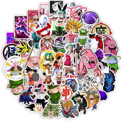 China Cute Cartoon Sticker 50 Pcs Japan Anime Cartoon Stickers Dragon Ball Decals For Laptop Stickers for sale