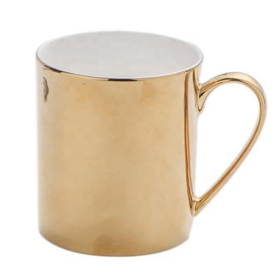 China Sustainable Fashion New High Quality Gold Bone China Coffee Cups White Dessert Dishes And Cups for sale