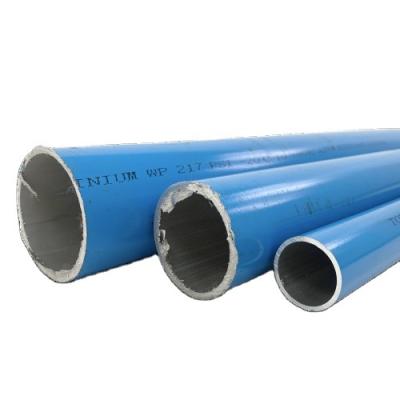 China Blue aluminium compressed air pipe Hot Sale 6000 Series Anode Aluminum Pipe Round Pipe Customized aluminum extrusion profile Customer's Request for sale