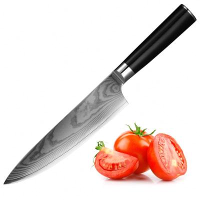 China Custom Japanese Chef Stocked Knife 8inch Vg10 Stainless Steel Damascus Steel Knife for sale