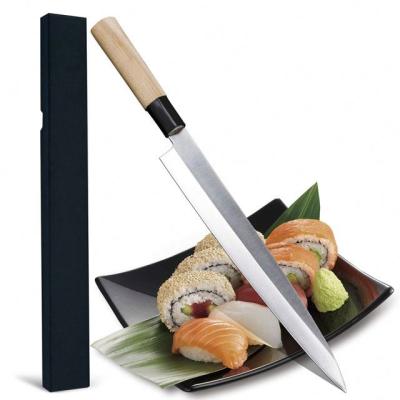 China Stocked 9.5 Inch Chefs Knife 240MM Japanese Stainless Steel Fish Knife Sushi Sashimi With Maple Wood Handle for sale