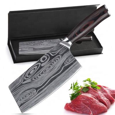 China 6.5 Inch Chinese Woman Meat Cleaver Chinese Vegetable Stocked Damascus High Carbon Pattern for sale