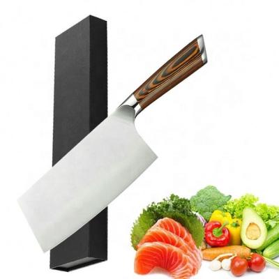 China Stocked Chinese Cleaver Knife 6.5inch Women Vegetable Kitchen Knife With PakkaWood Handle for sale