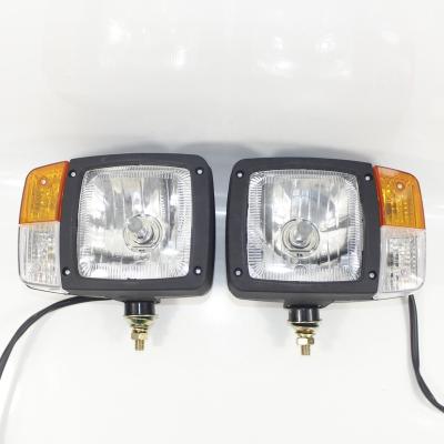 China 24V Excavator JCB Front LED Headlights Turn Signal Lamp Indicator Work Light for Tractor Telehandler Loader Forklift 210*145mm for sale