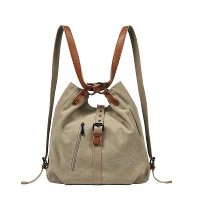 China Retro Multi Functional Hand Tote Fashion Casual Ladies With Hand Tote Canvas And Backpack Dual Function Multi Functional Bags for sale