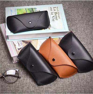 China Fashion Classics Fashion Hot Sale Men Women Portable Glasses Case Magnetic PU Foldable Glass Leather Box For Oversized Monocle Sunglasses for sale