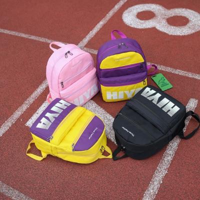 China Factory Korea Style Letter Print Canvas Waterproof Girls School Backpack for sale