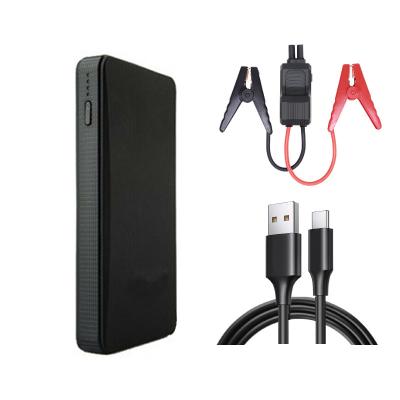 China Multifunctional Car Battery Start 12V Jump Starter With Flashlight Mini Slim 12800mAh Car Jump Starter Motor Battery Portable Car Jump Starter for sale