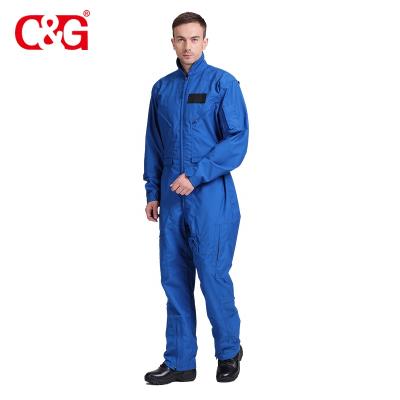 China Permanent Trajes De Vuelo Nomex Azul Flight Suit Protective Aramid Pilot Suit for sale