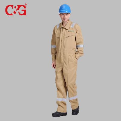 China Oil and Gas Dupont Nomex Fabric Safety Workwear Coveral Flame Retardant Suit Protective Suit for sale