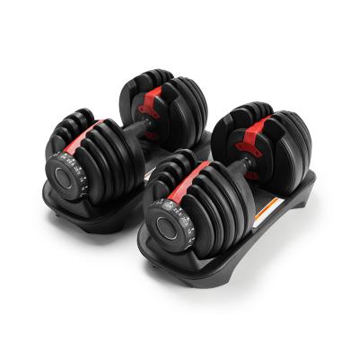 China Hot Sale Home Use Adjustable Dumbbell Set Gym Equipment Adjust Dumbbell 40kg Weigh Dumbbells for sale