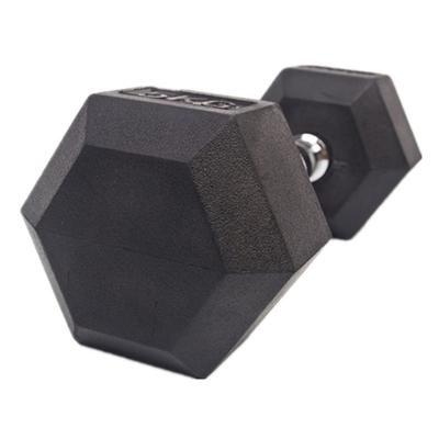 China Durable OEM Factory Standard Wholesale Weightlifting Gym Equipment Rubber Hex Dumbbell for sale