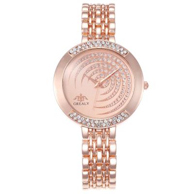 China Day / Date Hot Selling Women Wristwatches Gold Female Watch Stainless Steel Drop Shipping Diamond Watches for sale