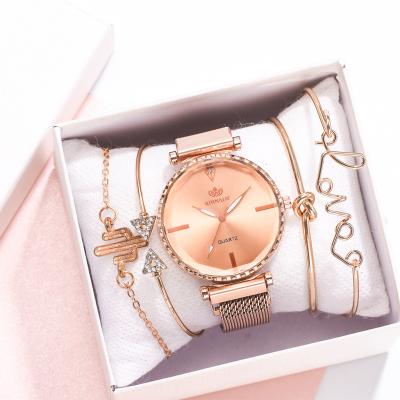 China Luxury Women's Day/Date Watch And Bracelet Sets Women Magnet Watch Watch Set Gift For Women for sale