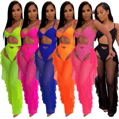 China Anti-UV Fashion Casual Two Piece Bikini Set Women Beach Wear Cover Up Swimwear Bikini for sale