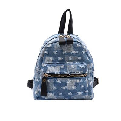 China Japan style 2022 new summer fashion denim Mini Backpack Female Personality Korean backpack for sale