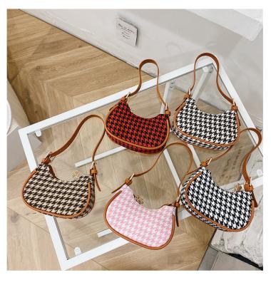 China Fashion Mini Girls Armpit Handbags Children Coin Purse Cross - Cute Body Shoulder Plaid Kids Bags for sale