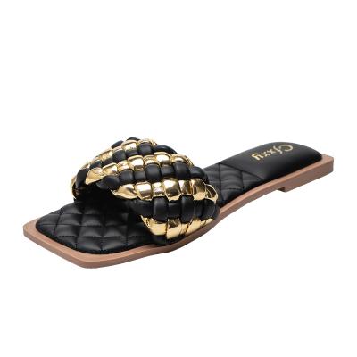 China Flat-Heel Sandals Rubber Phnom Penh Woven Slippers for sale