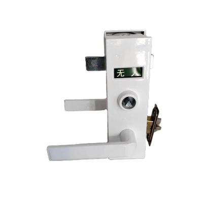 China Modern Hot Sale Hotel Public Toilet Door Knobs Lock Someone And Nobody Toilet Indicator Lock With Handle for sale