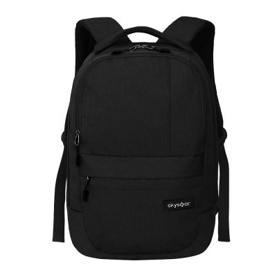 China Factory new design high quality portable black multi-compartment school laptop polyester polyester daily casual backpack for sale