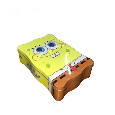 中国 昇進のために包むバルク独特な形のSpongeBobのギフトの金属の缶の容器 販売のため