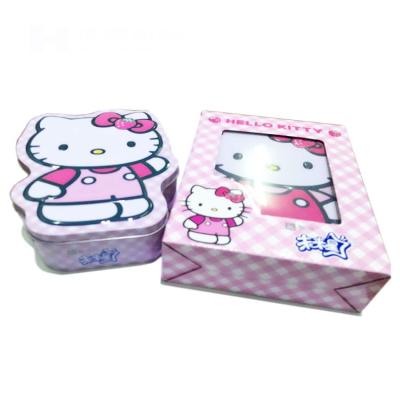 China Wijnoogst In reliëf gemaakt Hello Kitty Butter Biscuit Tin Container met Dekselmassa Te koop