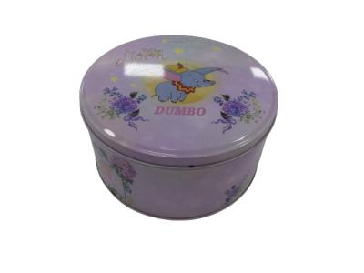 China Maat Rond Zandkoekkoekje Tin Gift Container 190mm Dia Biscuit Tin Packaging Te koop