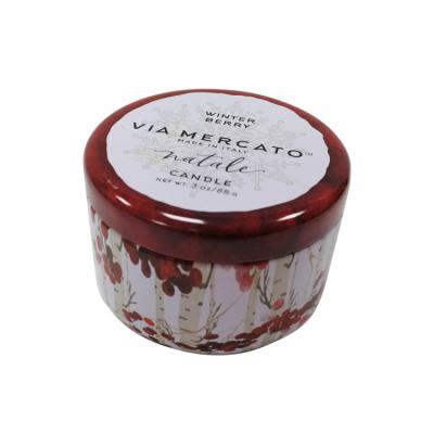 China tapa decorativa de Tin Can With Double Plug de la cera de la vela 3oz en venta