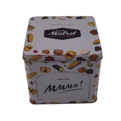 China Chocolate antigo quadrado maioria Tin Box Collectible Chocolate Metal Tin Can With Dispenser à venda