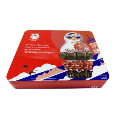 China Weihnachtsschokoladen-Zinn Soem-ODM-Schokoladen-Tin Box Set Containers 0.25mm zu verkaufen