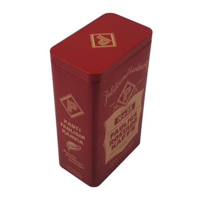 China Bestellte rechteckigen leeren Tin Coffee Box With Inner-Deckel-Kaffee Tin Cans voraus zu verkaufen