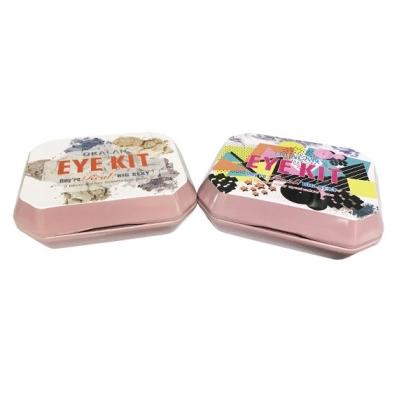 Chine Petits bidons de fard à paupières de Kit Cosmetic Tins Metal Box de voyage avec le miroir et les casseroles à vendre