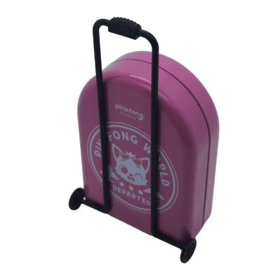 China Mini Luggage Shape Custom Tin pode doces Tin Packaging Anti Rust Finish do metal à venda