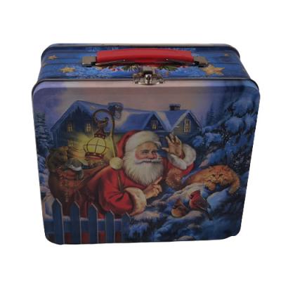 Cina Il retro grande regalo di Natale di Tin Lunch Boxes Holiday Food inscatola vuoto in vendita