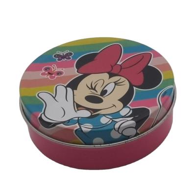 China Kreis-Tin Containers 81*29mm Minnie Mouses Disney Rundschreiben Tin Containers zu verkaufen