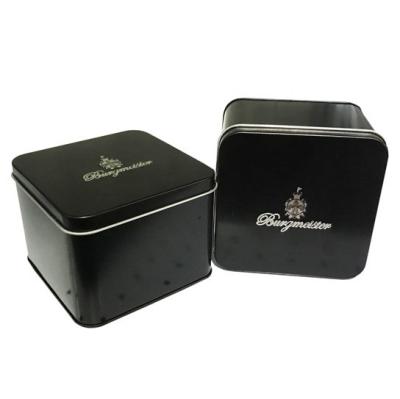 China Leere quadratische Uhr-Tin Box With Embossing Logo-Deckel ISO SMETA zu verkaufen