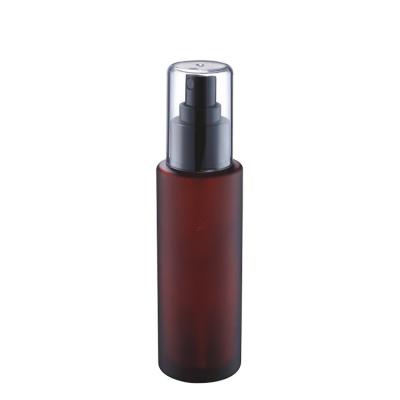 China Personal Care Skin Care 100ml Spray Bottle Frosted Rose 100ml Red Glass Spray Bottle For Cosmetic Water for sale