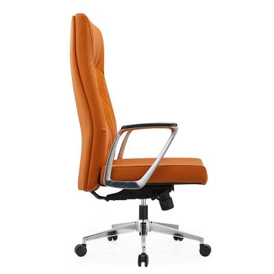 China Factory Retail Modern Luxury Executive Office PU Back Leather Boss Chair Adjustable (Height) High for sale