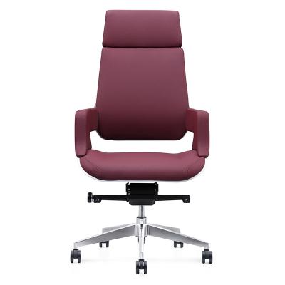 China High Quality High Back Office Chair Boss Chair Reclining Luxury Comfortable Leather Office Chair (Height)Adjustable for sale