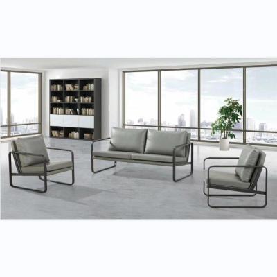 China General Use And Commercial Furniture Metal Frame Cooling Synthetic Leather Material Office Sofa Sets for sale