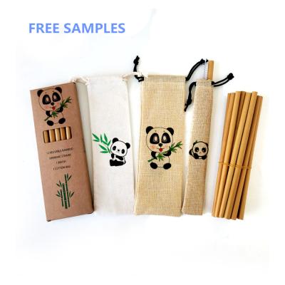 China Hot Selling Natural Minimalist Amazon Eco Biodegradable Bamboo Straws Reusable Straws, Reusable Custom Bamboo Drinking Straw for sale