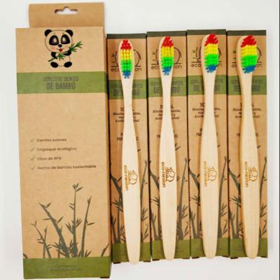 China Eco-Friendly at Home Custom Natural Bamboo Charcoal Toothbrush Logo Reusable Organic Bamboo Charcoal Toothbrush Set for sale